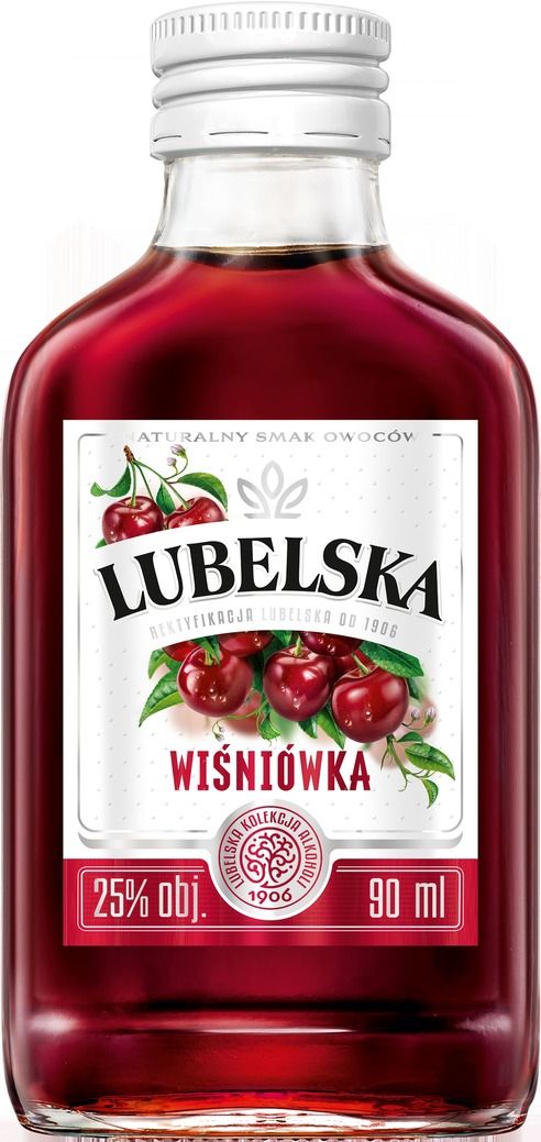 Likier Lubelska wiśniówka 90ml 25% widok 1