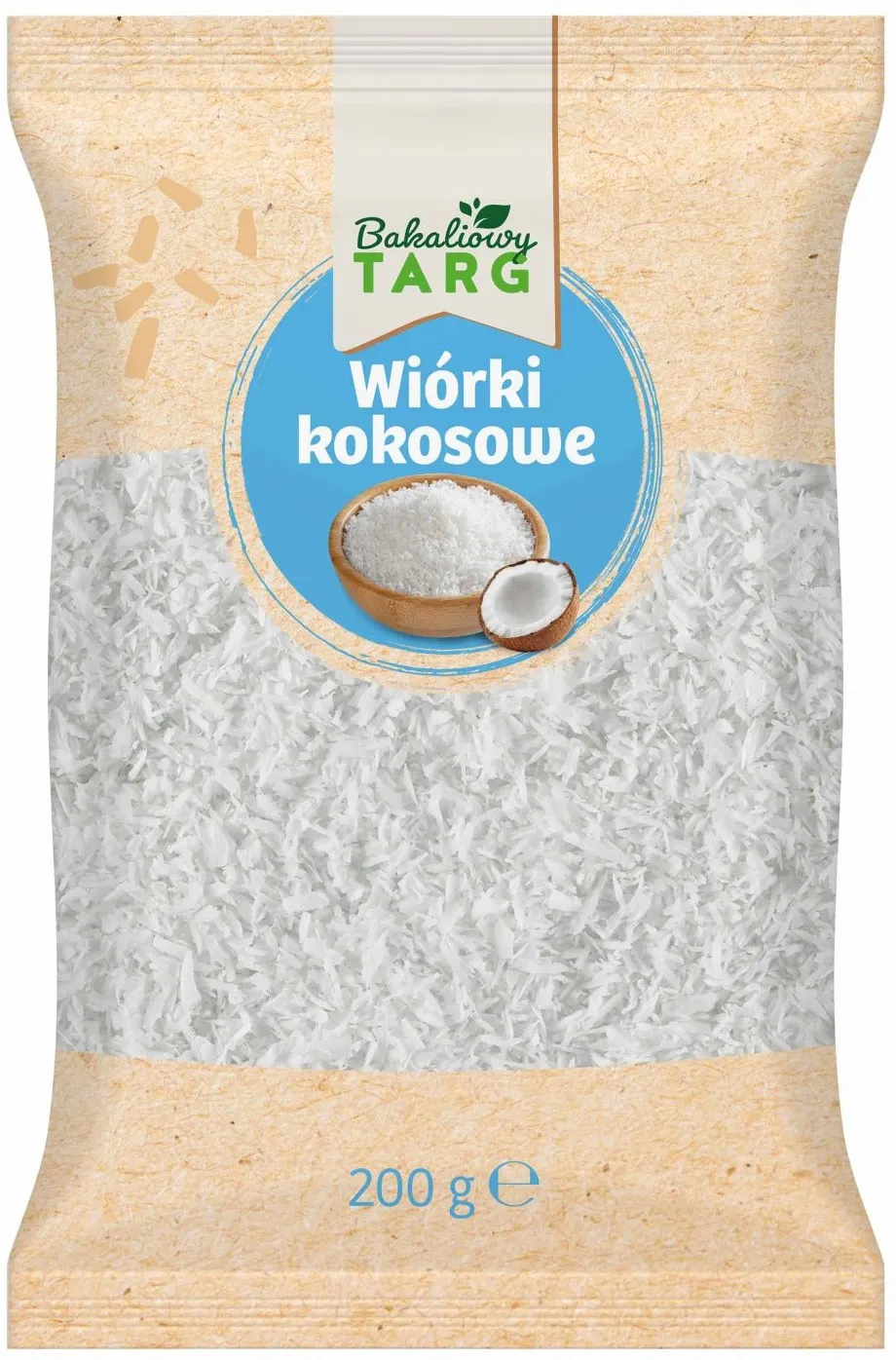 Wiórki kokosowe Bakaliowy Targ 200g widok główny