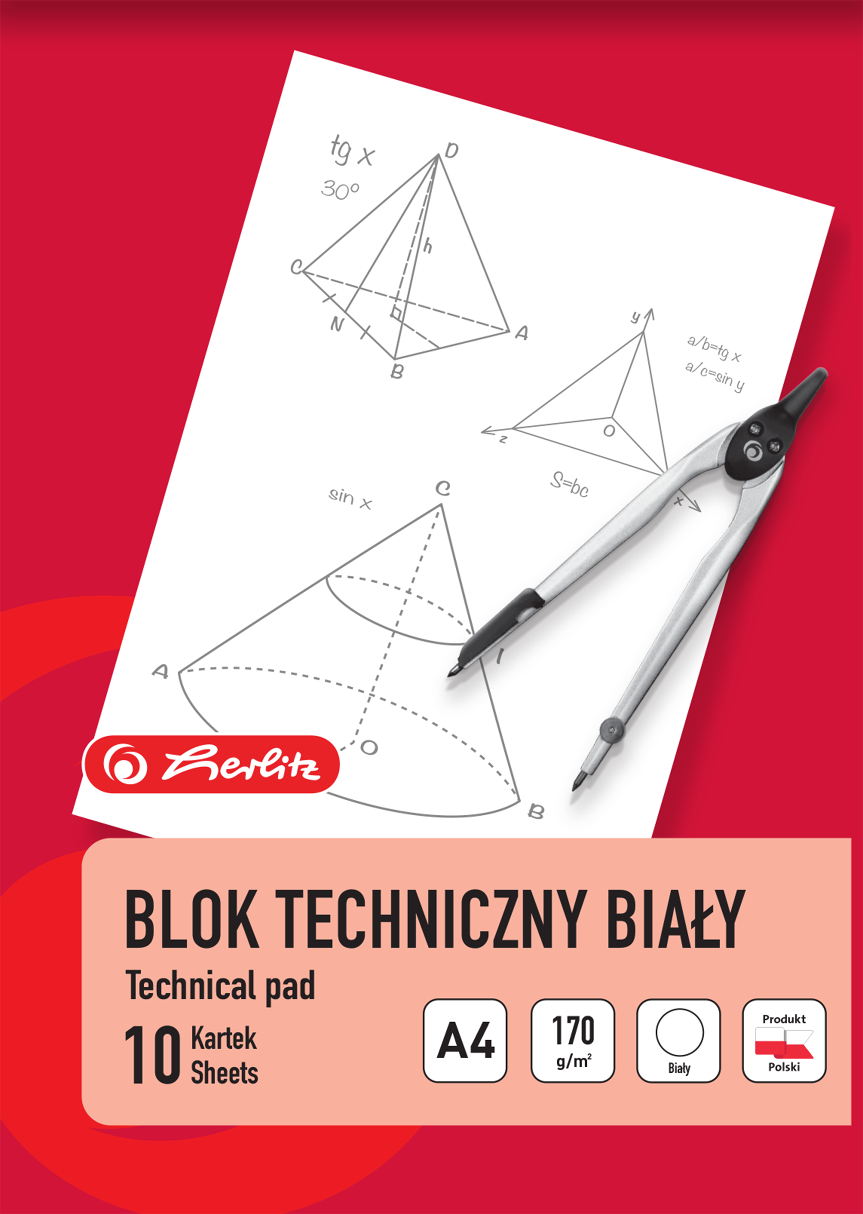 Blok tech/rys kol/biały extra A4 Herlitz mix SZ26 widok 1