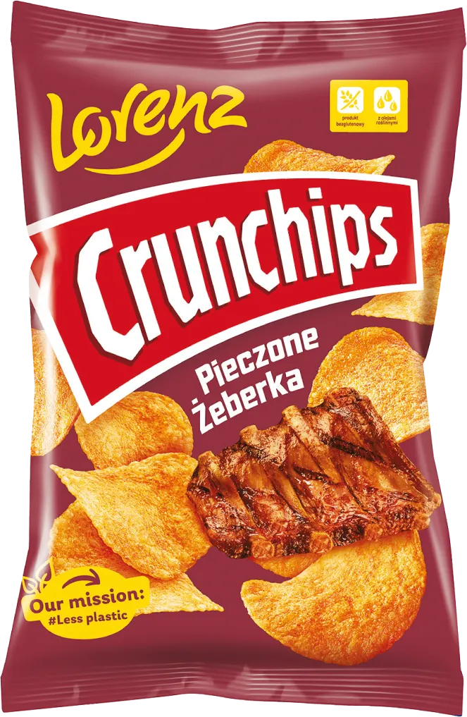 Chipsy Crunchips pieczone żeberka 140g widok główny