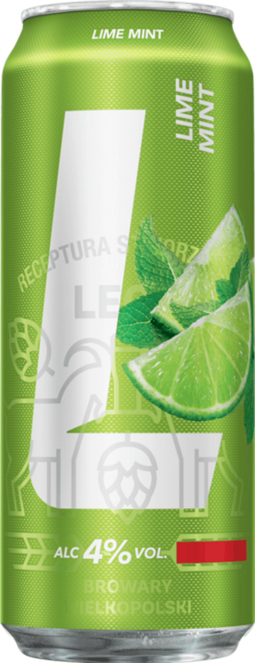 Piwo Lech limonka mięta 0,5l 4% puszka widok główny