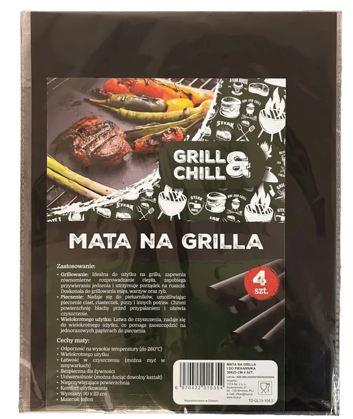 Mata na grilla i do piek. Grill&Chill 30x23cm 4szt widok 1