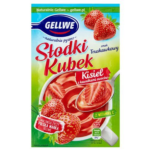 Kisiel Słodki Kubek truskawka Gellwe 28g widok 1