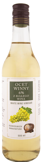 Ocet winny z białego wina Polbioeco 0,5l widok 1