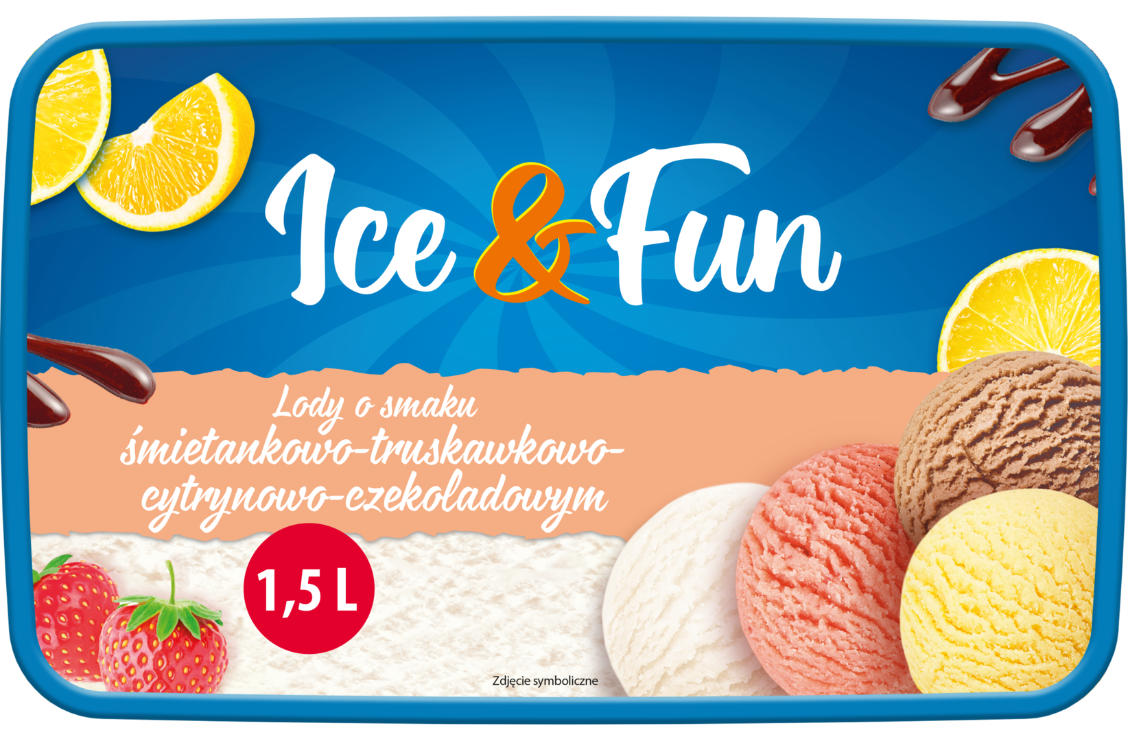 Lody 4-smakowe Ice&Fun 1,5l widok 1