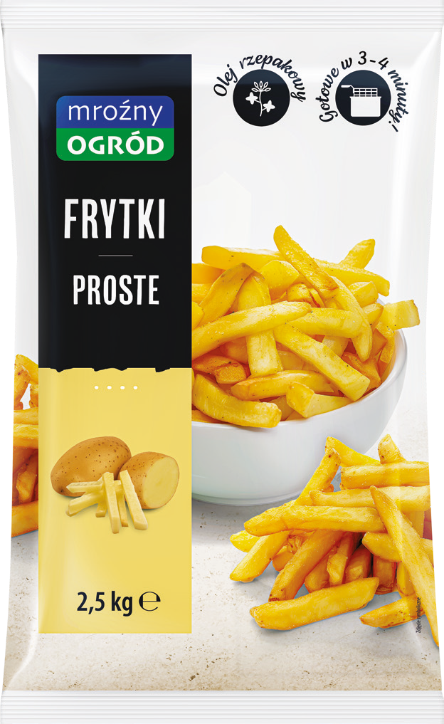 Frytki proste Mroźny Ogród 2,5kg widok główny