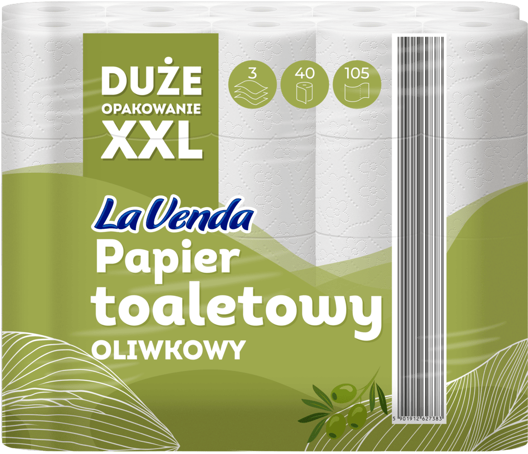 Zdjęcie produktu - Papier toalet. oliwkowy Lavenda A40 3W 105l