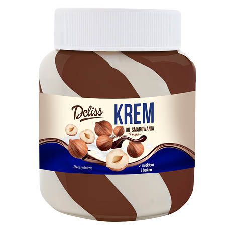 Krem kakaowo mleczno orzechowy Deliss 400g widok 1