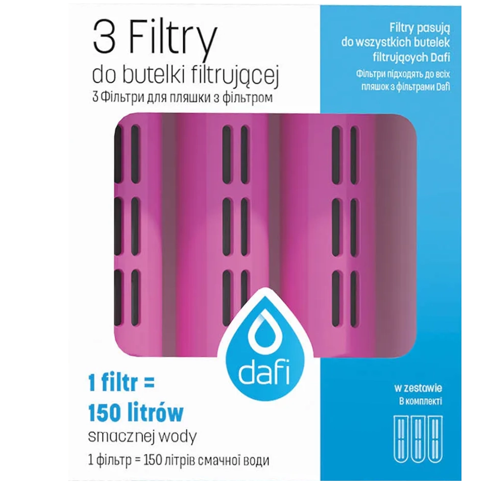 Zestaw 3 filtrów węglowych do butelki Soft i Solid widok 3