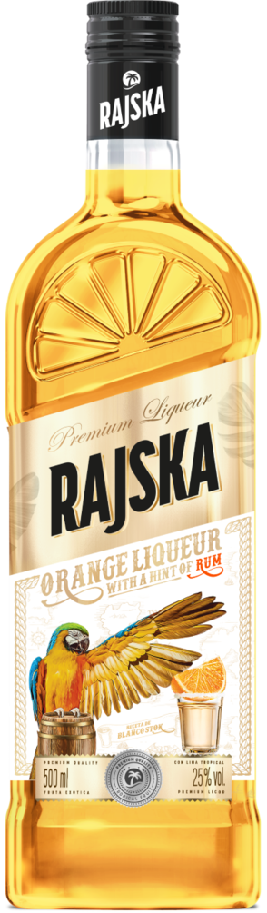 Likier Rajska pomarańcza z rumem 0,5l 25% widok 1