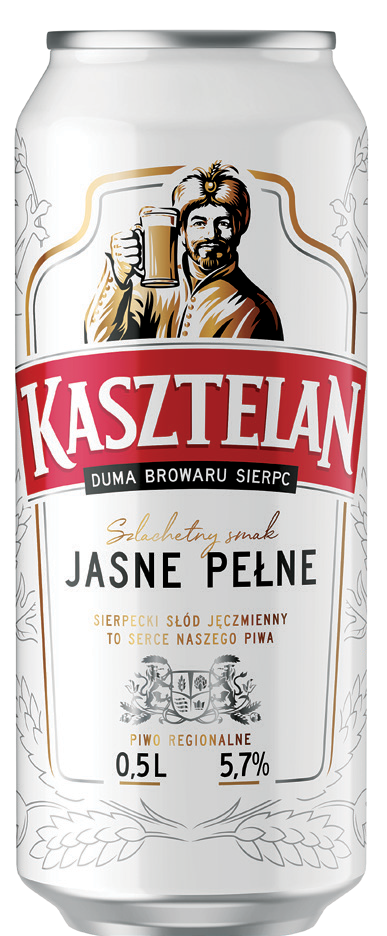 Piwo Kasztelan jasne pełne 0,5l 5,6% puszka widok główny