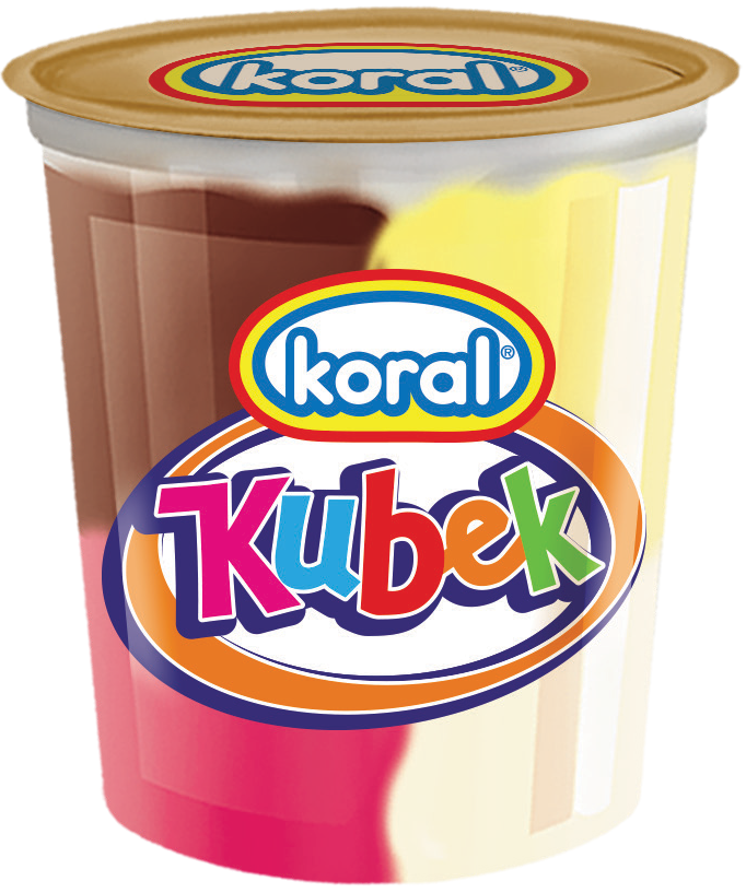 Lody kubek czterosmakowy Koral 180ml widok główny