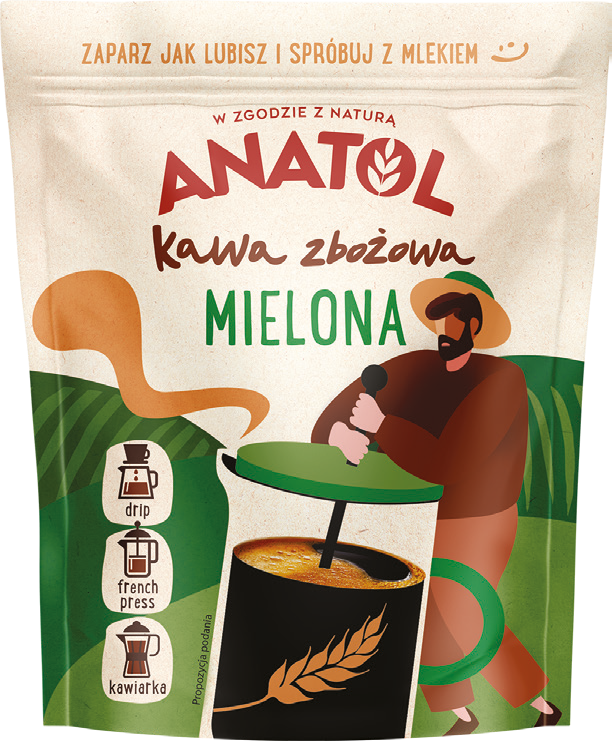 Kawa zbożowa mielona Anatol 180g widok 1