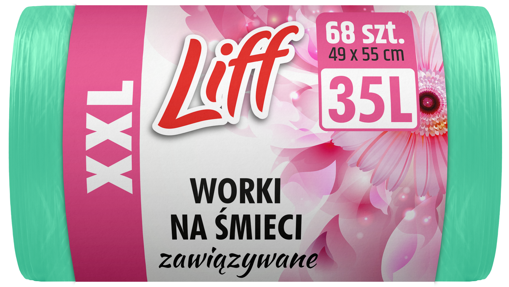 Worki na śmieci zielone Liff 35l 68szt widok 1