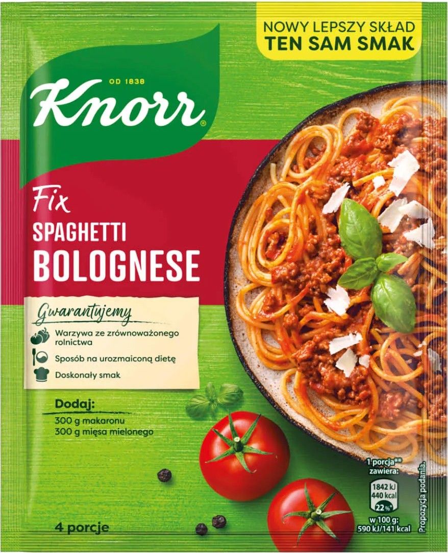 Fix spaghetti bolognese Knorr 41g widok główny