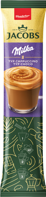 Kawa cappuccino Milka Choco Jacobs 15,8g widok główny 