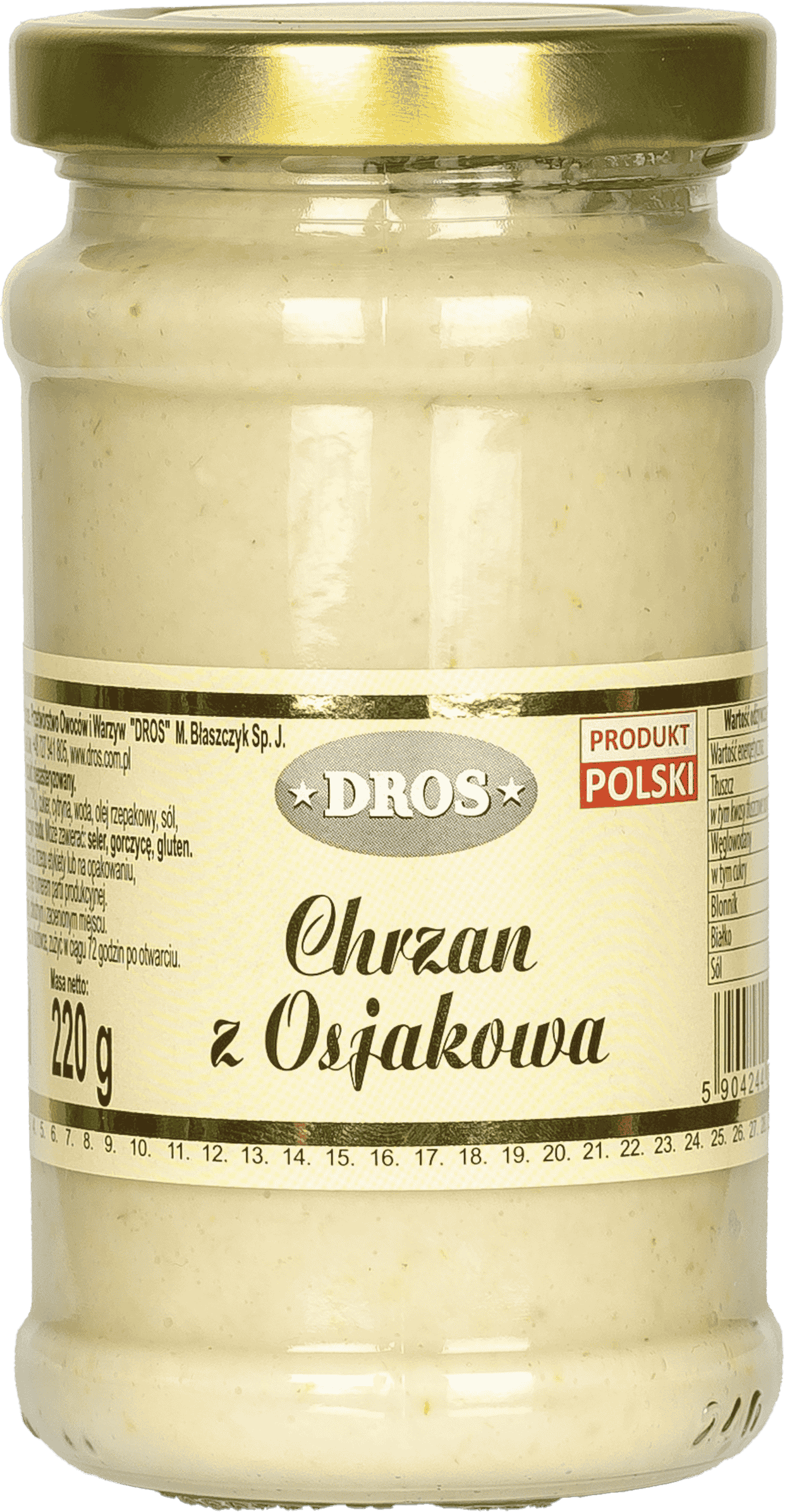 Chrzan z osjakowa Dros 220g widok 1