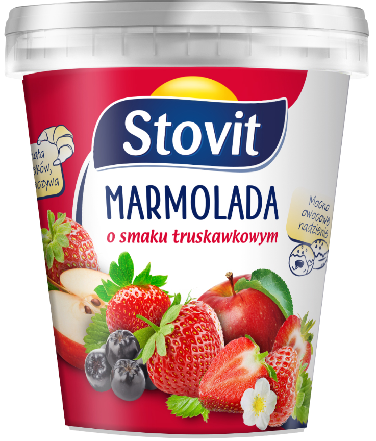 Marmolada o smaku truskawkowym Stovit 600g widok 1