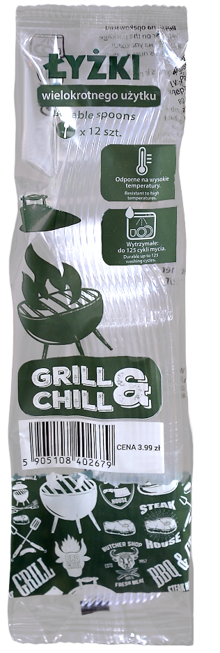 Łyżki transp. wielokrotn. użytku Grill&Chill 12szt widok 1