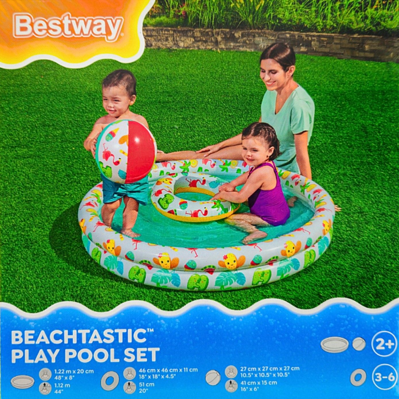 Basen nadmuchiwany +akcesoria Bestway 122x20cm D25 widok główny