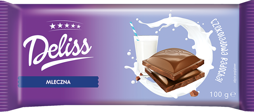 Czekolada mleczna Deliss 100g widok główny