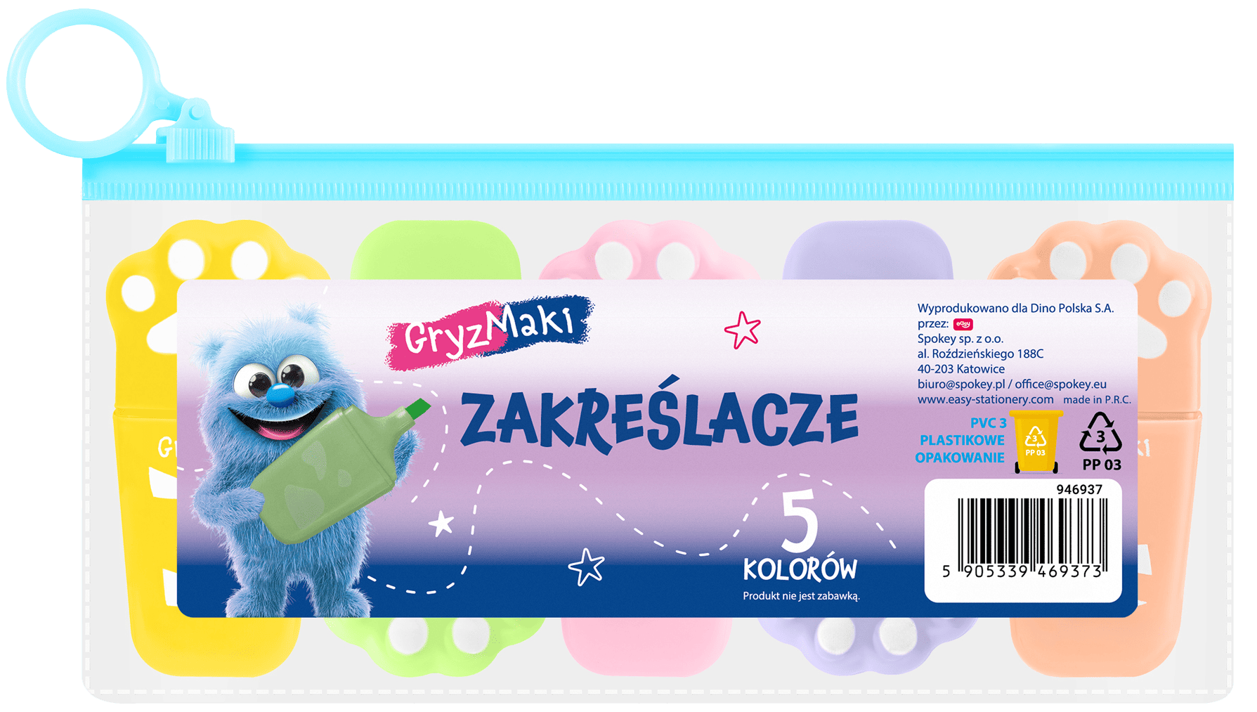 Zestaw zakreśla mini różne kszt Gryzmaki 5kol SZ26 widok 1