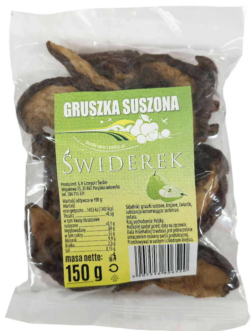 Gruszka suszona widok 1