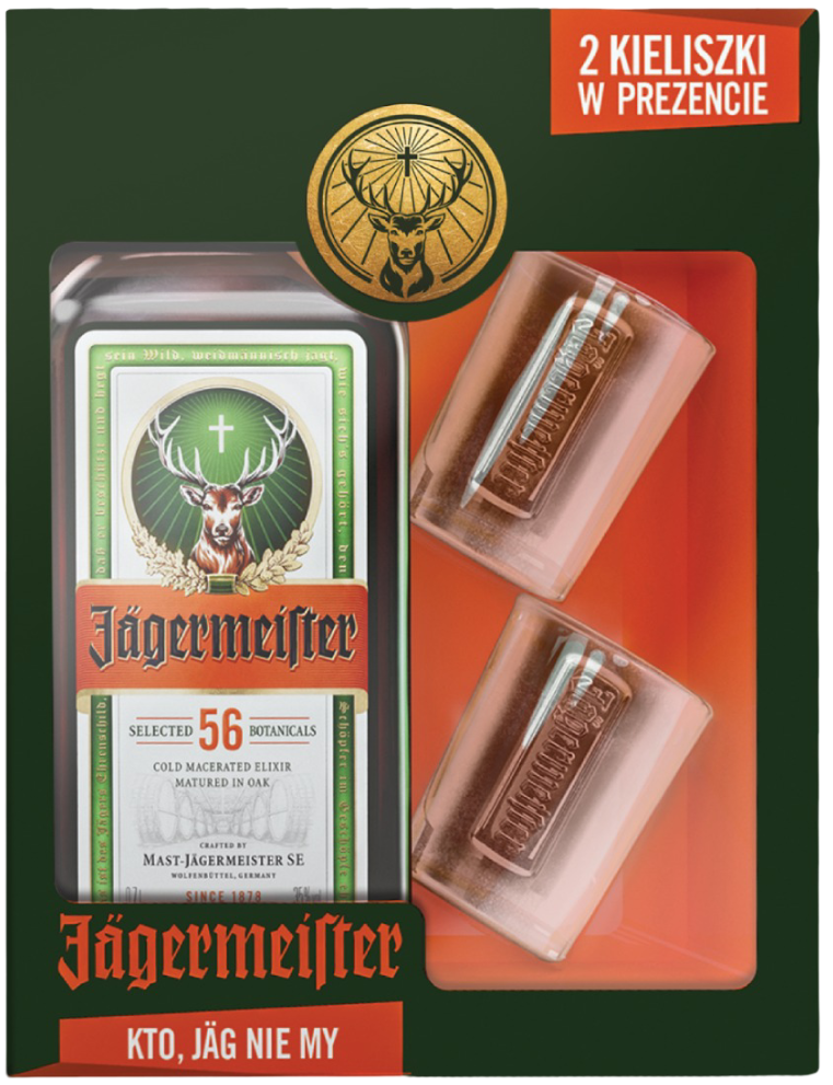 Likier Jagermeister 35% 0,7l + 2 kieliszki widok 1