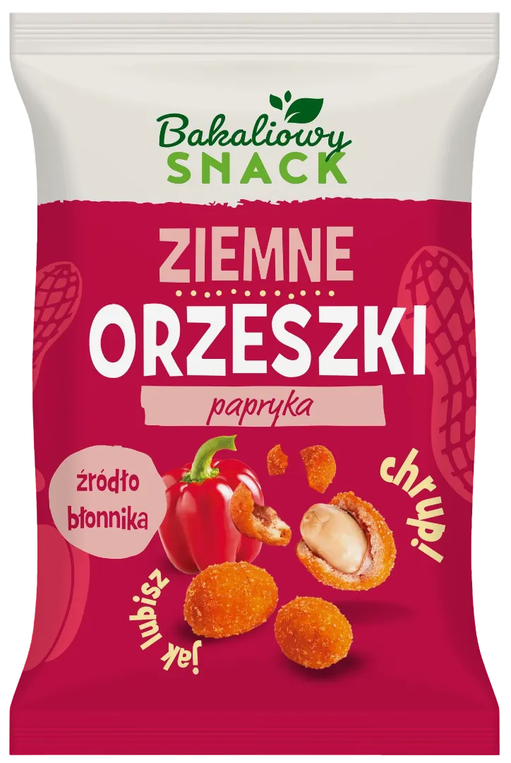 Orzeszki ziem skorup. papryka Bakaliowy Snack 200g widok główny