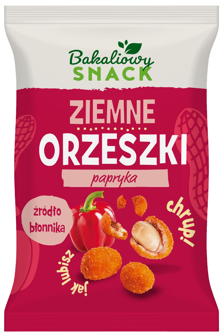 Orzeszki ziem skorup. papryka Bakaliowy Snack 200g widok główny