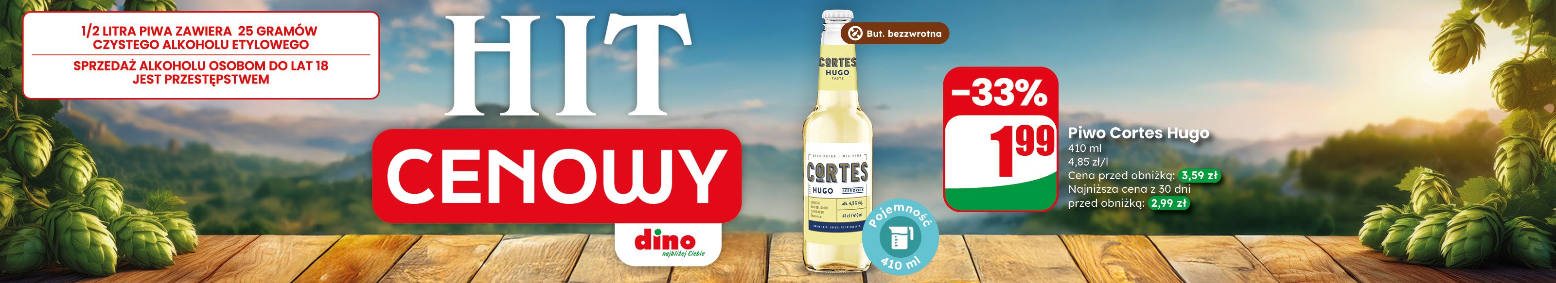Hit Cenowy Cortes Hugo - Teraz taniej w DINO!