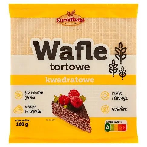 Wafle suche tortowe Eurowafel 160g widok 1