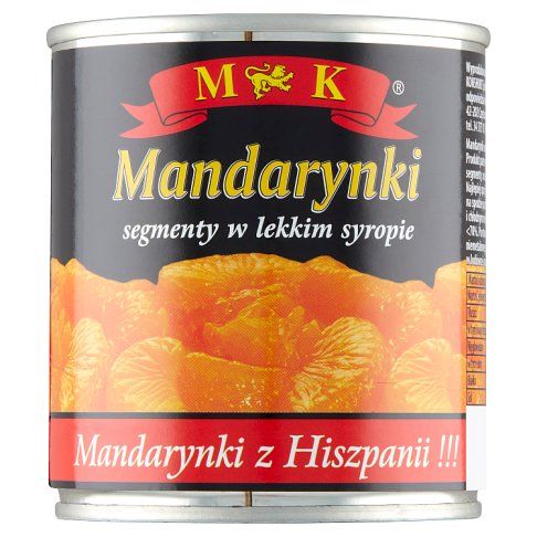 Mandarynki w puszce MK 312/175g widok 1