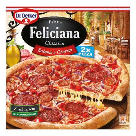 Pizza salame e chorizo Feliciana 2x325g widok 1