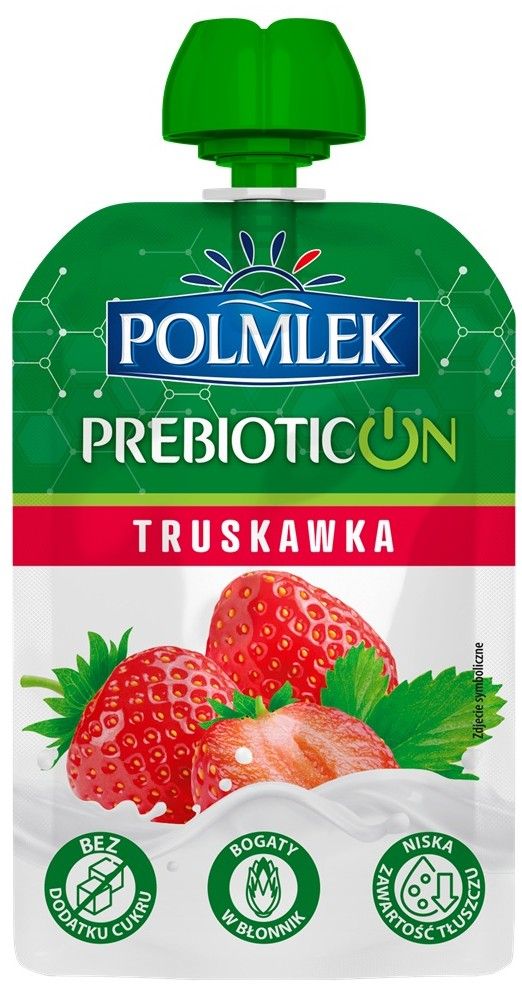 Deser fermento truskawka PrebioticON Polmlek 120g widok 1