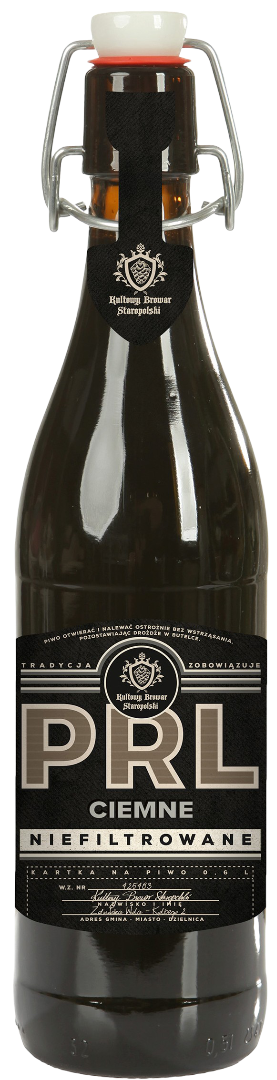 Piwo Prl ciemne 0,6l 5% but. bzzw. widok 1