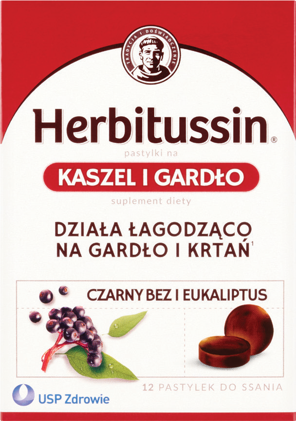 Tabletki Herbitussin kaszel i gardło Usp 12szt widok 1