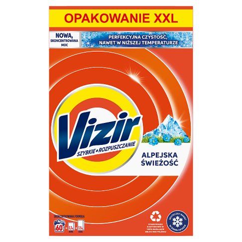 Proszek do prania Vizir alpej. śwież. 60p 3,3kg widok 1