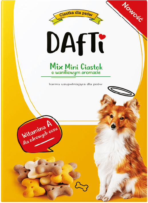 Ciasteczka dla psa waniliowe Dafti 500g widok główny