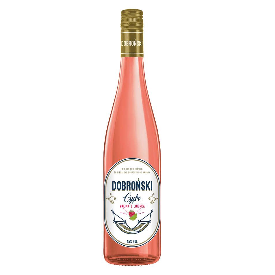 Cydr Dobroński malina limonka 0,75l 4,5% widok 1