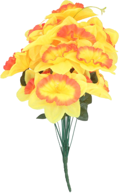 Kwiat sztuczny żonkil bukiet 18szt WN26 widok 1