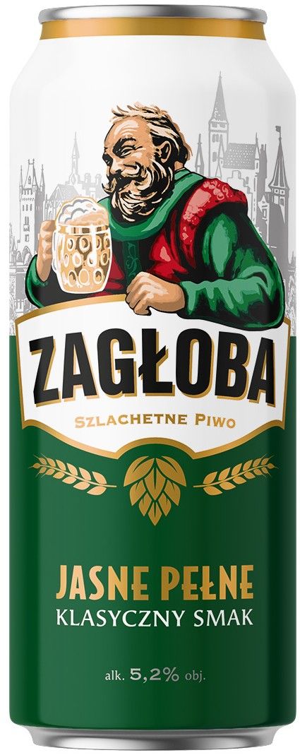 Piwo Zagłoba jasne pełne 0,5l 5,2% puszka widok główny