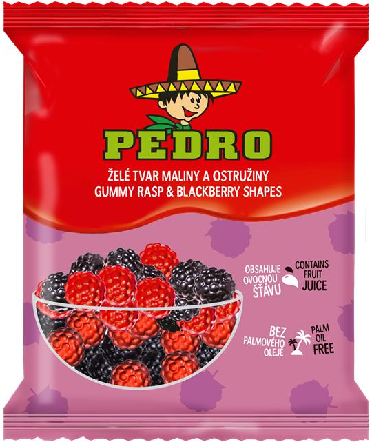 Żelki rasp&blackberries Pedro 200g widok 1