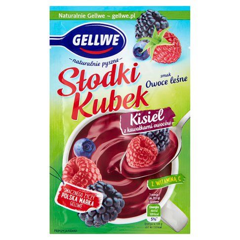 Kisiel Słodki Kubek owoce leśne Gellwe 28g widok 1