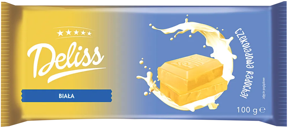 Czekolada biała Deliss 100g widok główny