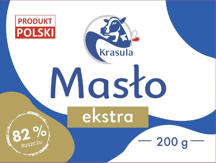 Masło ekstra 82% Krasula 200g widok główny