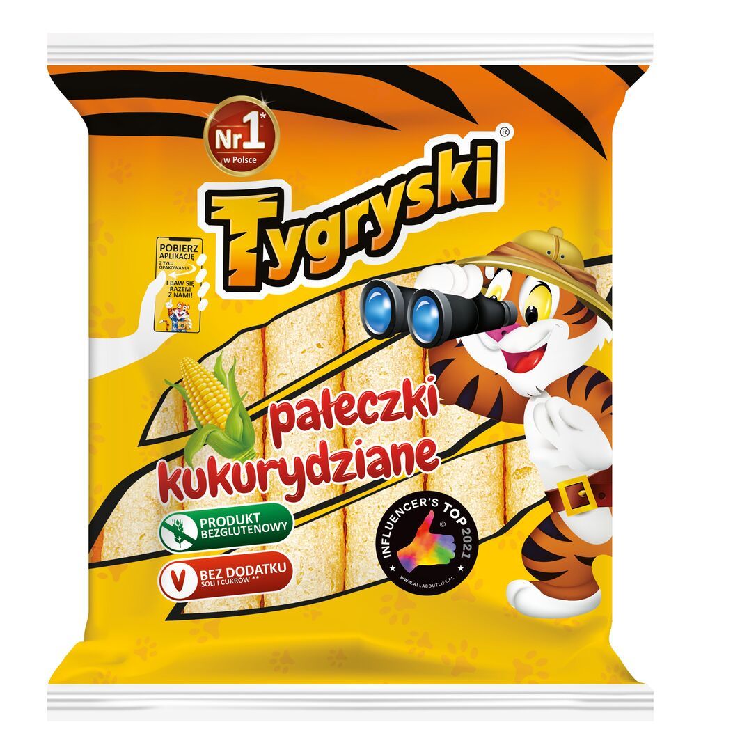 Pałeczki kukurydziane bezglutenowe Tygryski 60g widok 1