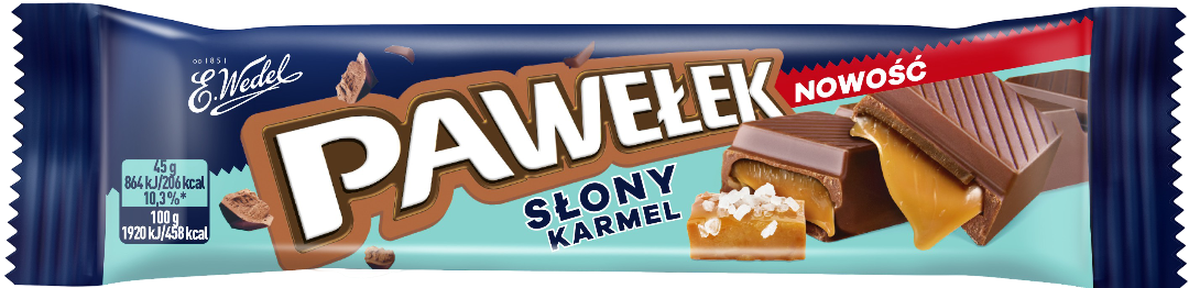 Baton Pawełek z nadzieniem słony karmel 45g widok 1