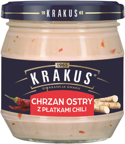 Chrzan ostry z płatkami chili Krakus 180g widok 1