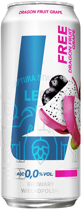 Piwo Lech Free smoczy owoc 0,5l 0% puszka widok 1